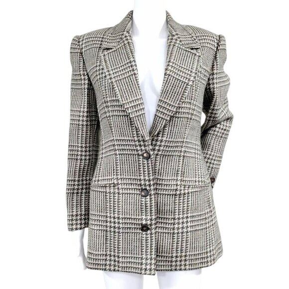 Gucci Jackets & Blazers - Gucci Vintage Wool Houndstooth Prairie OldMoney Double Vented Blazer Size 38/4